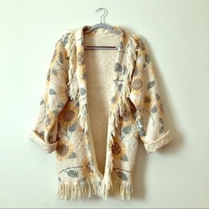 Vintage | one of a kind | sunflower kimono coverup